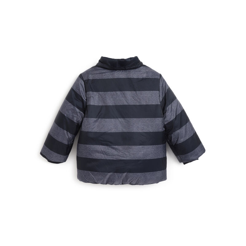 Boys Dark Blue Striped Jacket image number 1